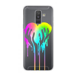CaseCompany Hold My Heart: Samsung Galaxy A6 Plus (2018) Transparant Hoesje