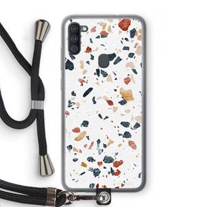 CaseCompany Terrazzo N°4: Samsung Galaxy A11 Transparant Hoesje met koord