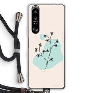 CaseCompany Love your petals: Sony Xperia 1 III Transparant Hoesje met koord