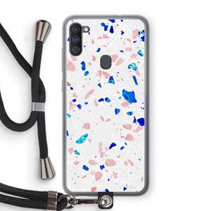 CaseCompany Terrazzo N°6: Samsung Galaxy A11 Transparant Hoesje met koord