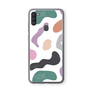 CaseCompany Memphis Shapes: Samsung Galaxy A11 Transparant Hoesje