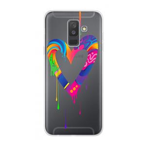 CaseCompany Melts My Heart: Samsung Galaxy A6 Plus (2018) Transparant Hoesje