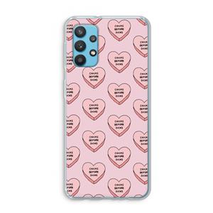 CaseCompany Chicks before dicks: Samsung Galaxy A32 4G Transparant Hoesje