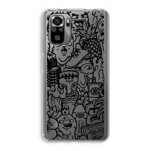 CaseCompany Vexx Black Mixtape: Xiaomi Redmi Note 10S Transparant Hoesje