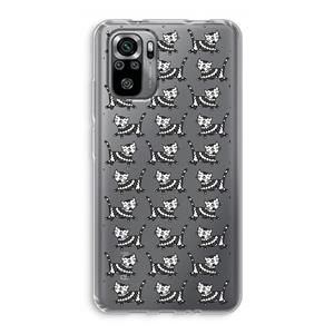 CaseCompany Zwarte poes: Xiaomi Redmi Note 10S Transparant Hoesje