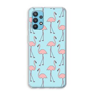 CaseCompany Anything Flamingoes: Samsung Galaxy A32 4G Transparant Hoesje