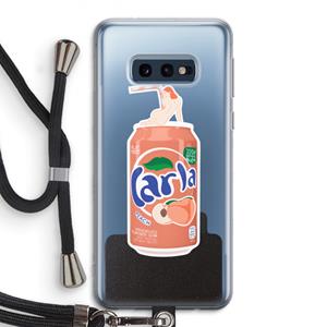 CaseCompany S(peach)less: Samsung Galaxy S10e Transparant Hoesje met koord