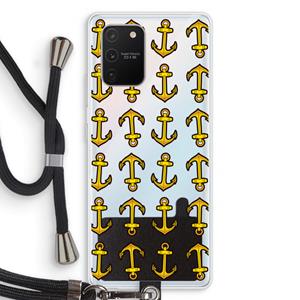 CaseCompany Musketon Anchor: Samsung Galaxy S10 Lite Transparant Hoesje met koord