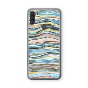 CaseCompany Watercolor Agate: Samsung Galaxy A11 Transparant Hoesje