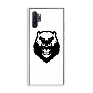 CaseCompany Angry Bear (white): Samsung Galaxy Note 10 Plus Transparant Hoesje