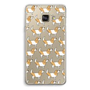 CaseCompany Doggy: Samsung A3 (2017) Transparant Hoesje