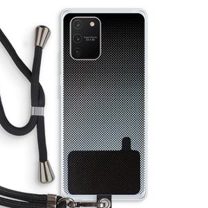 CaseCompany Musketon Halftone: Samsung Galaxy S10 Lite Transparant Hoesje met koord