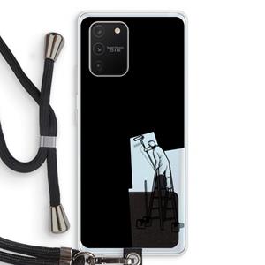 CaseCompany Musketon Painter: Samsung Galaxy S10 Lite Transparant Hoesje met koord