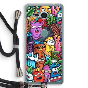 CaseCompany Vexx Mixtape: Sony Xperia XZ2 Compact Transparant Hoesje met koord