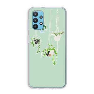 CaseCompany Hang In There: Samsung Galaxy A32 4G Transparant Hoesje
