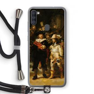 CaseCompany De Nachtwacht: Samsung Galaxy A11 Transparant Hoesje met koord