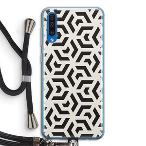 CaseCompany Crazy pattern: Samsung Galaxy A50 Transparant Hoesje met koord