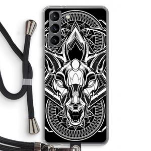 CaseCompany Oh Deer: Samsung Galaxy S21 Transparant Hoesje met koord