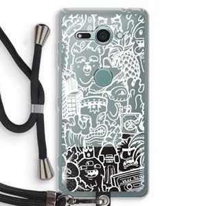 CaseCompany Vexx Mixtape #2: Sony Xperia XZ2 Compact Transparant Hoesje met koord