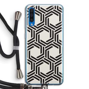 CaseCompany Geometrisch patroon: Samsung Galaxy A50 Transparant Hoesje met koord