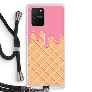 CaseCompany Ice cream: Samsung Galaxy S10 Lite Transparant Hoesje met koord
