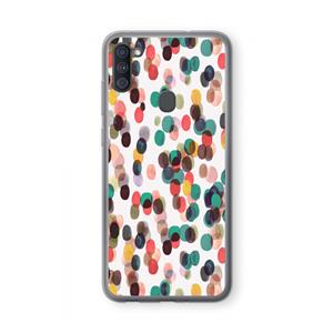 CaseCompany Tropical Dots: Samsung Galaxy A11 Transparant Hoesje