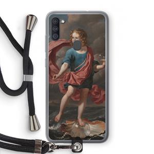 CaseCompany Soap Bubbles: Samsung Galaxy A11 Transparant Hoesje met koord