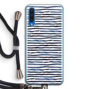 CaseCompany Verrassende lijnen: Samsung Galaxy A50 Transparant Hoesje met koord