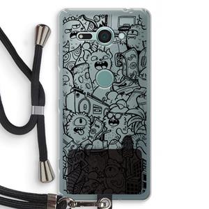 CaseCompany Vexx Black City : Sony Xperia XZ2 Compact Transparant Hoesje met koord