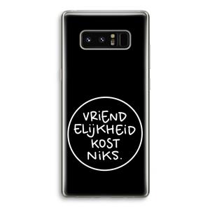 CaseCompany Vriendelijkheid: Samsung Galaxy Note 8 Transparant Hoesje