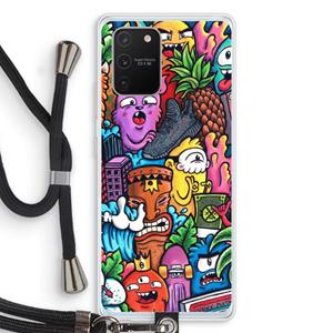 CaseCompany Vexx Mixtape: Samsung Galaxy S10 Lite Transparant Hoesje met koord