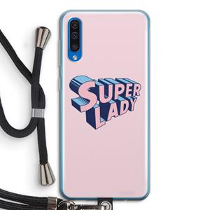 CaseCompany Superlady: Samsung Galaxy A50 Transparant Hoesje met koord