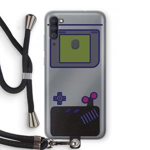 CaseCompany Game On: Samsung Galaxy A11 Transparant Hoesje met koord