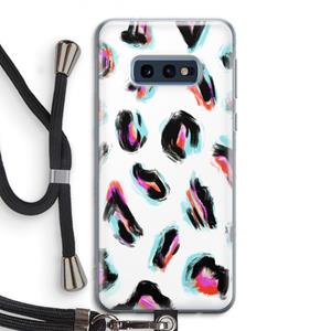 CaseCompany Cheetah color: Samsung Galaxy S10e Transparant Hoesje met koord