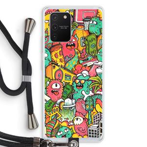 CaseCompany Vexx City: Samsung Galaxy S10 Lite Transparant Hoesje met koord