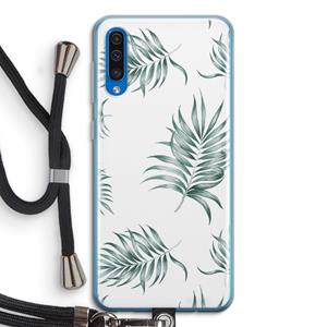 CaseCompany Simple leaves: Samsung Galaxy A50 Transparant Hoesje met koord