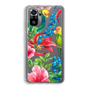 CaseCompany Papegaaien: Xiaomi Redmi Note 10S Transparant Hoesje