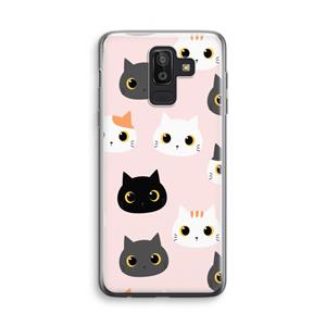 CaseCompany Katten: Samsung Galaxy J8 (2018) Transparant Hoesje