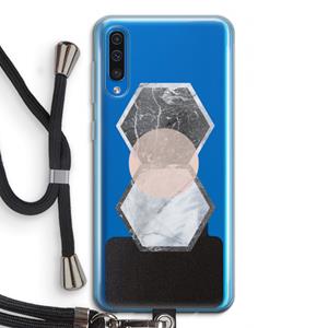 CaseCompany Creatieve toets: Samsung Galaxy A50 Transparant Hoesje met koord