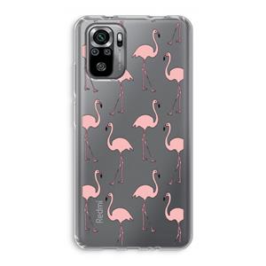 CaseCompany Anything Flamingoes: Xiaomi Redmi Note 10S Transparant Hoesje