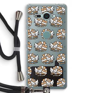 CaseCompany Slapende poes: Sony Xperia XZ2 Compact Transparant Hoesje met koord
