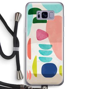 CaseCompany Bold Rounded Shapes: Samsung Galaxy S8 Transparant Hoesje met koord