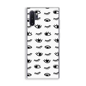 CaseCompany Eye pattern #2: Samsung Galaxy Note 10 Plus Transparant Hoesje