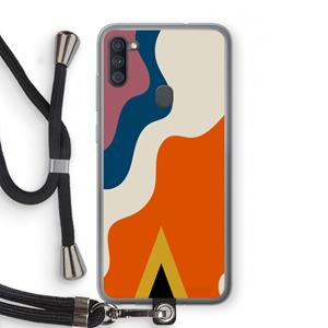 CaseCompany Noor A: Samsung Galaxy A11 Transparant Hoesje met koord