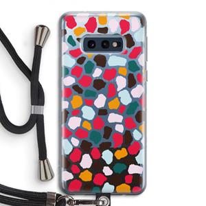 CaseCompany Colored Giraffe: Samsung Galaxy S10e Transparant Hoesje met koord