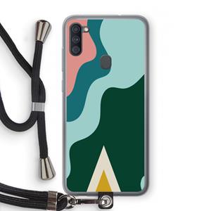CaseCompany Noor B: Samsung Galaxy A11 Transparant Hoesje met koord
