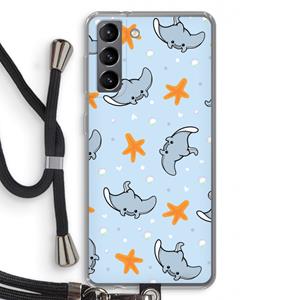 CaseCompany Manta: Samsung Galaxy S21 Transparant Hoesje met koord