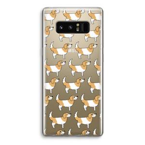 CaseCompany Doggy: Samsung Galaxy Note 8 Transparant Hoesje