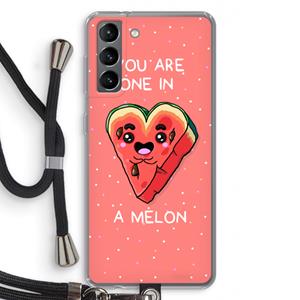 CaseCompany One In A Melon: Samsung Galaxy S21 Transparant Hoesje met koord
