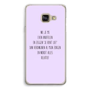 CaseCompany Relatief: Samsung A3 (2017) Transparant Hoesje